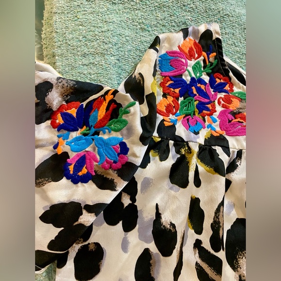 See and Be Seen Leopard Print Dress with Floral Accents - Picture 2 of 9